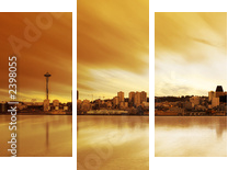 seattle panorama - Dreiteiliges Leinwandbild, Triptychon