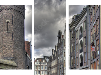 Amsterdam Canal - Dreiteiliges Leinwandbild, Triptychon