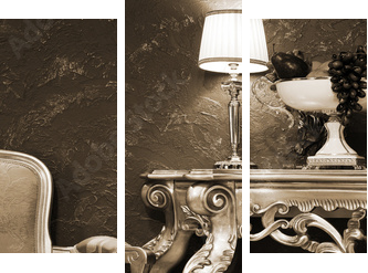 table with fruit - Dreiteiliges Leinwandbild, Triptychon