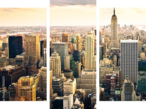 Skyline von New York - Dreiteiliges Leinwandbild, Triptychon