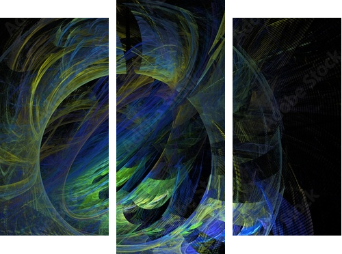 universum fantasie - Dreiteiliges Leinwandbild, Triptychon