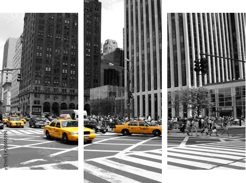 NYC Taxi - Dreiteiliges Leinwandbild, Triptychon