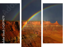 rainbows of canyonlands - Dreiteiliges Leinwandbild, Triptychon