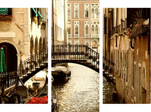 Traditional Venice gandola ride - Dreiteiliges Leinwandbild, Triptychon