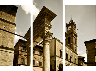 Tuscan historic architecture - Dreiteiliges Leinwandbild, Triptychon