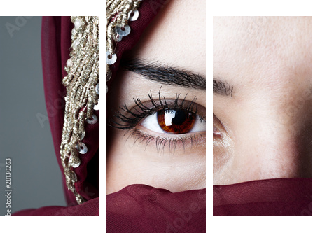 Arabisches Auge - Dreiteiliges Leinwandbild, Triptychon
