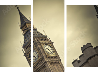Big Ben, London - Dreiteiliges Leinwandbild, Triptychon