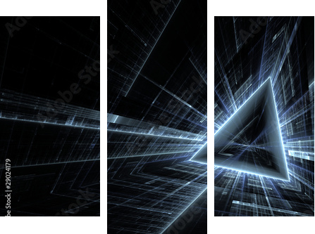 Abstract business science or technology background - Dreiteiliges Leinwandbild, Triptychon