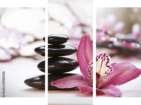 Spa Stones - Dreiteiliges Leinwandbild, Triptychon
