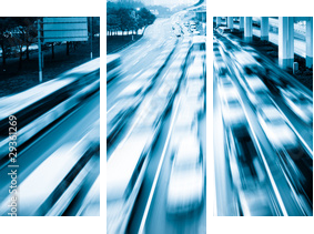 Megacity Highway - Dreiteiliges Leinwandbild, Triptychon