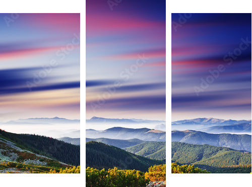 mountain landscape - Dreiteiliges Leinwandbild, Triptychon