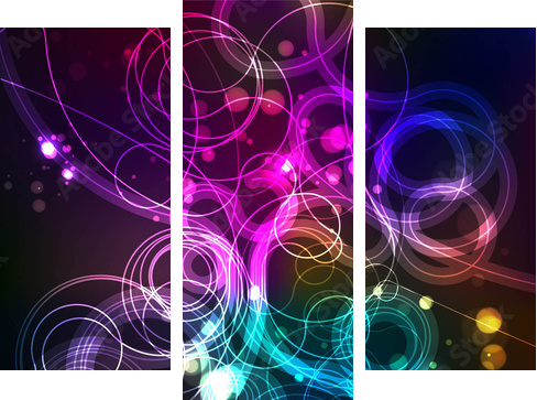 Abstract Background Vector - Dreiteiliges Leinwandbild, Triptychon
