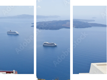 Santorini - Dreiteiliges Leinwandbild, Triptychon