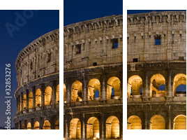 Koloseum o zmierzchu- Rzym
 - Dreiteiliges Leinwandbild, Triptychon