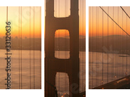 Golden Gate o świcie
 - Dreiteiliges Leinwandbild, Triptychon