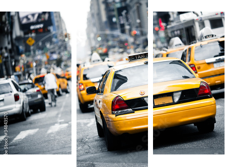 New York taxi - Dreiteiliges Leinwandbild, Triptychon