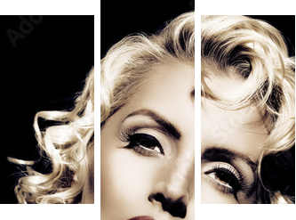 Marilyn Monroe imitation Retro style - Dreiteiliges Leinwandbild, Triptychon