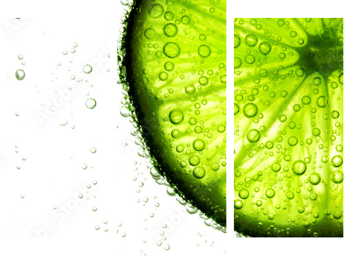 lime slice in water - Dreiteiliges Leinwandbild, Triptychon