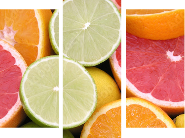 citrus fruits - Dreiteiliges Leinwandbild, Triptychon