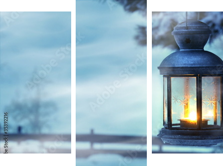 Winterlicht - Dreiteiliges Leinwandbild, Triptychon