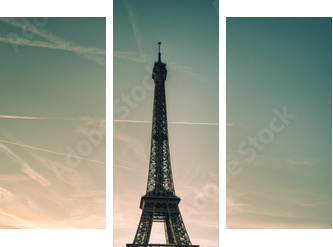 Wieża Eiffela – widokówka
 - Dreiteiliges Leinwandbild, Triptychon