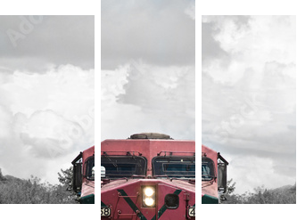 vintage train - Dreiteiliges Leinwandbild, Triptychon