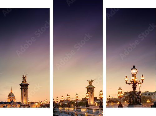 Pont Alexandre III, Paris - Dreiteiliges Leinwandbild, Triptychon