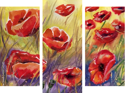 maki - Dreiteiliges Leinwandbild, Triptychon