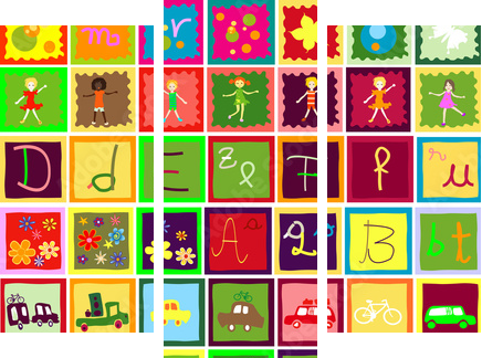 abstract design - Dreiteiliges Leinwandbild, Triptychon