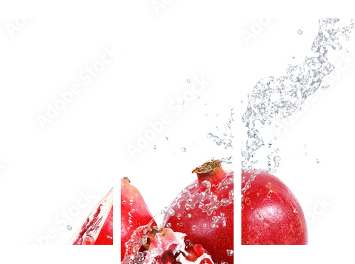 melograno splash - Dreiteiliges Leinwandbild, Triptychon