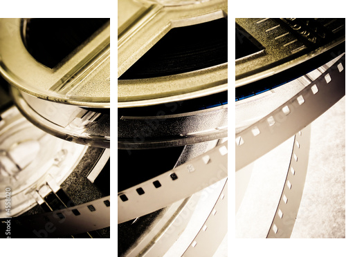 Film reels - Dreiteiliges Leinwandbild, Triptychon
