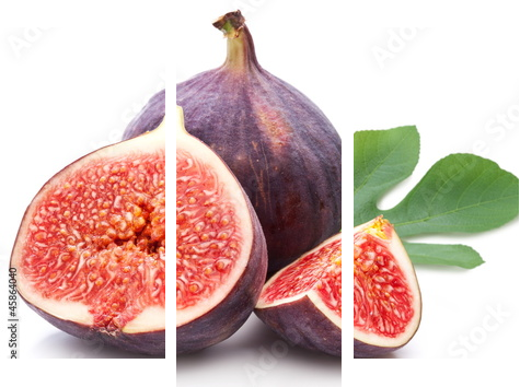 Figs with leaves. - Dreiteiliges Leinwandbild, Triptychon