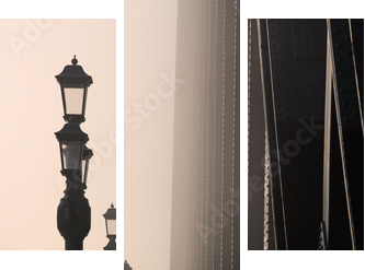 The fog on the Tyne - Dreiteiliges Leinwandbild, Triptychon