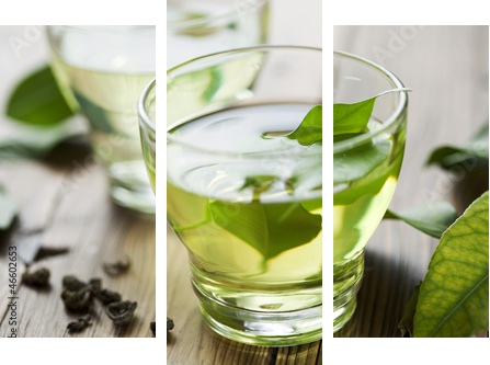 green tea  - Dreiteiliges Leinwandbild, Triptychon