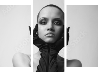 Nude elegant girl - Dreiteiliges Leinwandbild, Triptychon