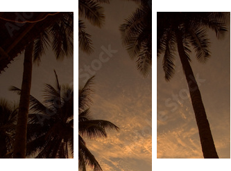Relaxing hammock sunset - Dreiteiliges Leinwandbild, Triptychon