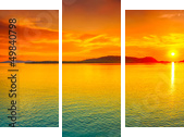 Sunset panorama - Dreiteiliges Leinwandbild, Triptychon