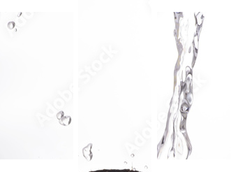 noce di cocco splash - Dreiteiliges Leinwandbild, Triptychon