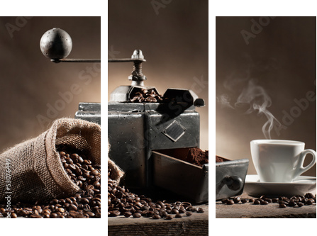 coffee grinder  - Dreiteiliges Leinwandbild, Triptychon