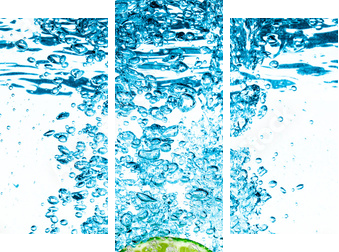 Green lime in the Water. - Dreiteiliges Leinwandbild, Triptychon