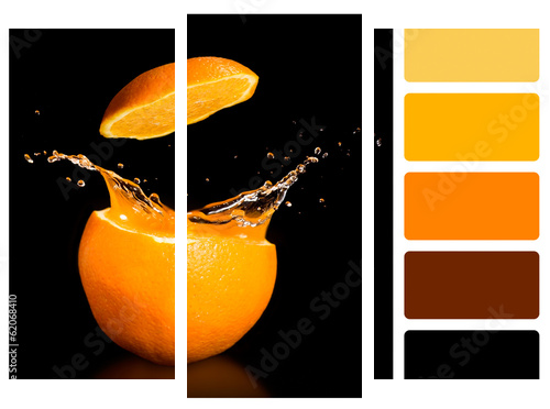 Colour palette swatch. - Dreiteiliges Leinwandbild, Triptychon