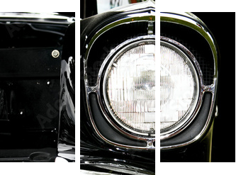 Vintage car Close-up - Dreiteiliges Leinwandbild, Triptychon