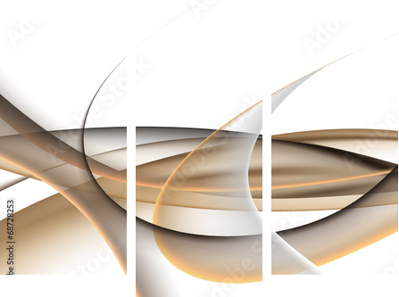 abstrakcja fale  - Dreiteiliges Leinwandbild, Triptychon