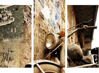 Old bike - Dreiteiliges Leinwandbild, Triptychon