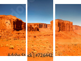 High Resolution Image of Monument Valley Arizona - Dreiteiliges Leinwandbild, Triptychon