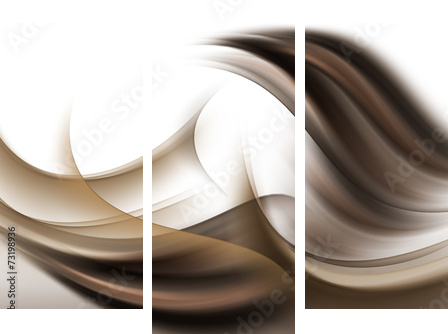 brÄzowa abstrakcja  - Dreiteiliges Leinwandbild, Triptychon