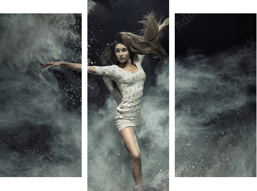 Talented ballet dancer catching the dust  - Dreiteiliges Leinwandbild, Triptychon