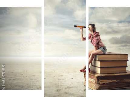 The horizon  - Dreiteiliges Leinwandbild, Triptychon