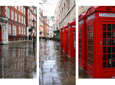 London street - Dreiteiliges Leinwandbild, Triptychon