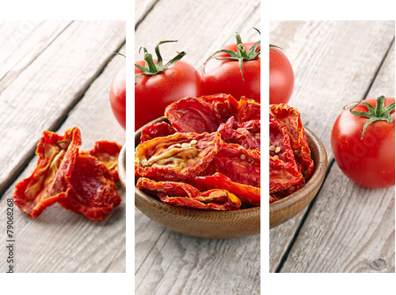 Dried and fresh tomato  - Dreiteiliges Leinwandbild, Triptychon